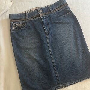 Burberry Blue Casual Pencil Skirt